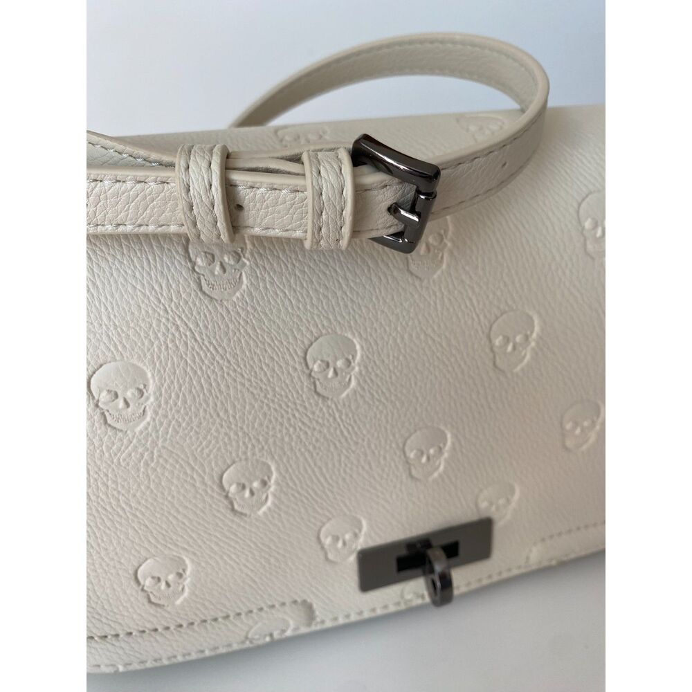 Betsey Johnson Cream Bag Shoulder‎ Strap Skull Embossing NWT
